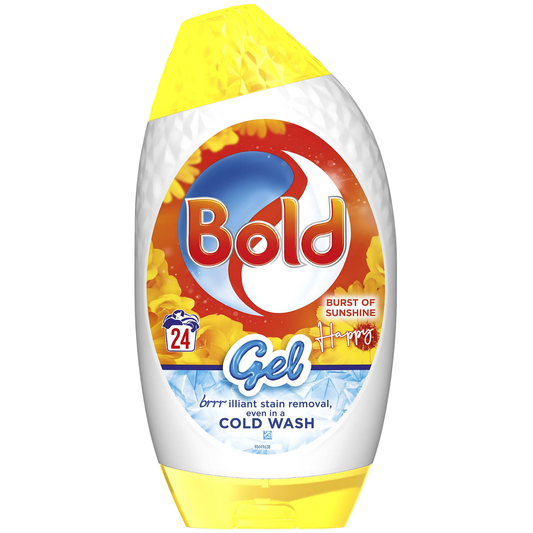 Bold Laundry Detergent Gel For Clothes Burst Of Sunshine Fragrance 24W 840ml