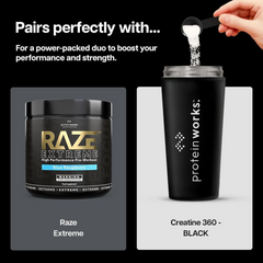 Protein Works Creatine 360 Black Innovation Unflavoured 500g 166 Servings Creatine Monohydrate