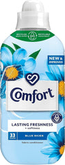 Comfort Fabric Conditioner Long Last Fragrance 33 Washes Blue Skies 990ml