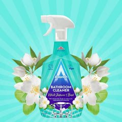 Astonish Bathroom Cleaner White Jasmine Basil Fragrance Natural Oils Spray 750ml