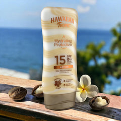 Hawaiian Tropic Hydrating Protection Sunscreen Lotion SPF 15 UVA + UVB Cocoa & Shea Butter 180ml