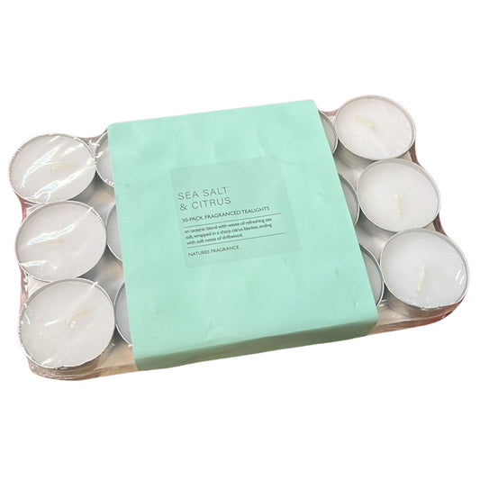 Tealight Candles Sea Salt & Citrus Fragrance For Holiday Gatherings Xmas