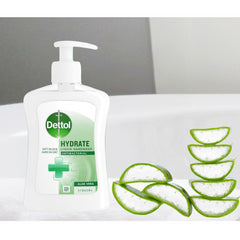Dettol Anti Bacterial Aloe Vera Hydrate Liquid Handwash Pump Soft On Skin 250ml