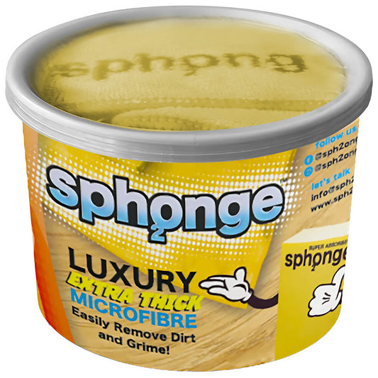 Sph2Onge Luxury Microfibre Yellow Tub Extra Thick Dirt Cleaner Remover