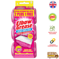 Elbow Grease Washing Up Dish Refill Sponge Liquid Dispenser Dirt Cleaner Pink