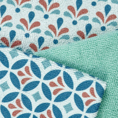 Spontex Microfibre Mosaik Cloth Washable Dirt Remover Grease Cleaner 3Pk