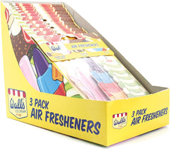 Walls Hanging Car Scented Air Freshener Odor Neutralizer Fragrance 3 Pack