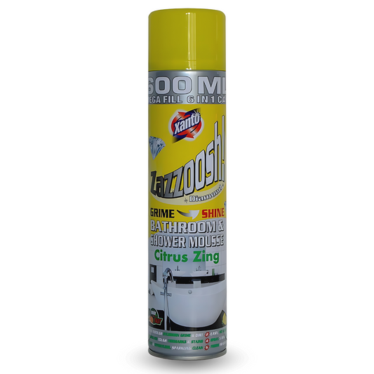 Xanto Bathroom & Shower Mousse Dirt Stain Cleaner Remover Citrus Zing 500ml