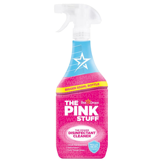 The Pink Stuff Power Disinfectant Cleaner Spray Multi-Purpose Streak Free 850ml