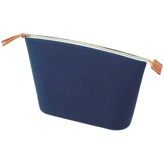 Bloomin Bag Large Wide Open Pouch Cosmetic Smallgift Coinpurse Navy Blue