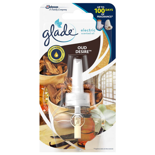 Glade Electric Plugin Oud Desire Scented Oil Fragrance Air Refill 20ml