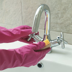 Elbow Grease Household Rubber Gloves Pink Medium Strong Non Slip Durable