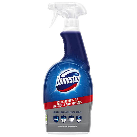 Domestos Multipurpose Bleach Spray Toilet Surface Cleaner Stain Remover 750ml