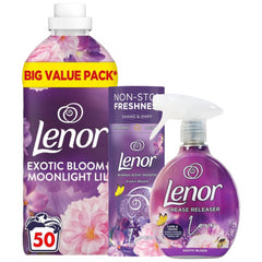 Lenor Crease Releaser Fabric Conditioner Wash Exotic Bloom Fragrance Bundle Set
