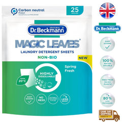 Dr Beckmann Magic Leaves Non Bio Laundry Detergent 25 Sheets Cloth Spring Fresh