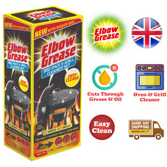 Elbow Grease Bbq Rack Cleaning Kit Deep Cleans Grills Glass With Gloves & Bag