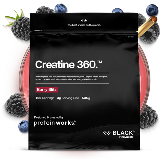 Protein Works Creatine 360 Black Innovation Berry Blitz 500g 166 Servings Creatine Monohydrate