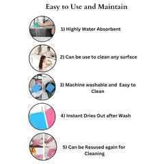 Bettina Sponge Wipes Super Absorbent All Your Spills 3pc Streak-Free Cleaning