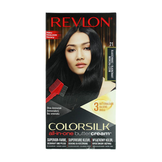 Revlon Colorsilk All-In-One Buttercream 21 Blue Black Hair Colour For Women