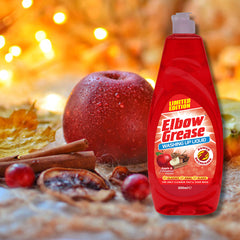 Elbow Grease Washing Up Liquid Kitchen Dish Grease Cleaner Apple Cinnamon 600ml