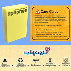 Sph2Onge Cleaning Sponge Non Drip Super Absorbent Surface Dirt Cleaner Yellow