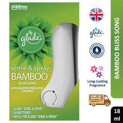 Glade Sense & Spray Freshener Automatic Machine Refill Bamboo Bliss Song 18ml