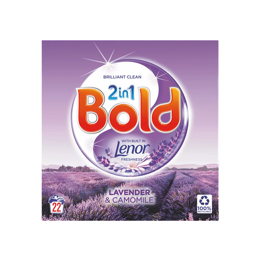 Bold 2 In 1 Lavender & Camomile Washing Powder Laundry Detergent 22 Washes