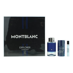 Montblanc Explorer Ultra Blue 3 Piece Gift Set