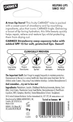 Carmex Moisturise Lip Blam Tube Dry Lips Hydrate Protection Spf15 Strawberry 10G