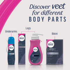 Veet Expert Hair Removal Cream 200ml All Skin Types Legs & Body with Spatula