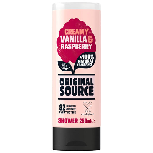 Original Source Body Shower Gel Creamy Vanilla & Raspberry Natural Scent 250ml
