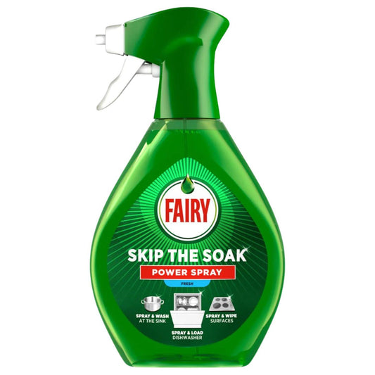 Fairy Skip The Soak Dish Power Spray Fresh Effective 100% Kitchen Grease 650ml
