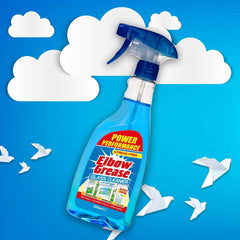 Elbow Grease Glass Cleaner Spray Streak Free Cleans Home Window Mirror 500ml
