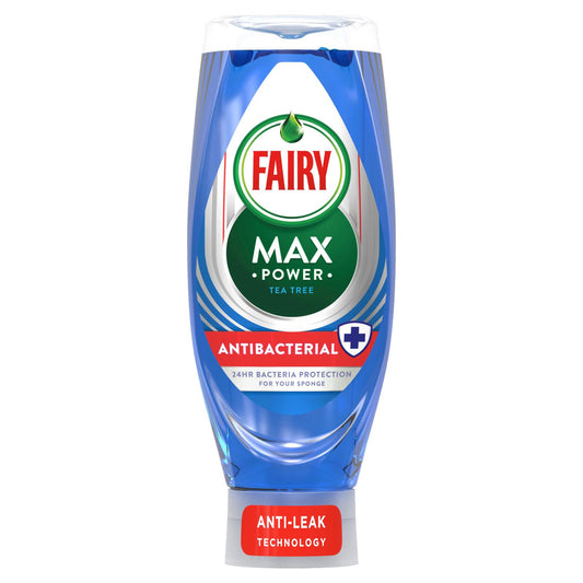 Fairy Max Power Washing Up Liquid Kitchen Dish Grease Cleaner Tea Tree 640ml