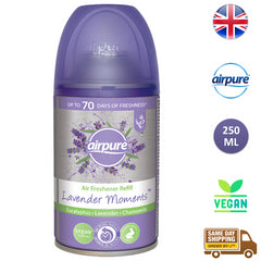 Airpure Air Freshener Refills Home Room Fragrance Spray Lavender Moments 250ml