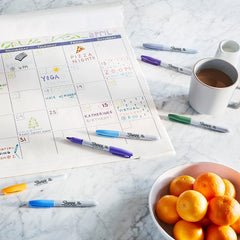 Sharpie Permanent Marker Pens Fine Point Tip Quick Dry Ink Most Surfaces