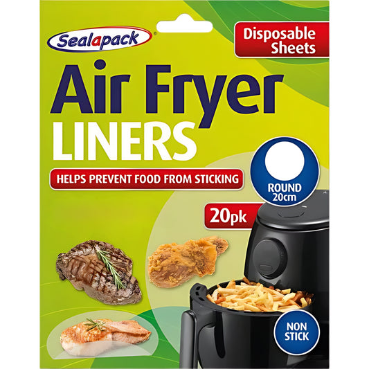 Sealapack Disposable Air Fryer Liners Round 20Cm 20 Sheets Non-Stick Cooking