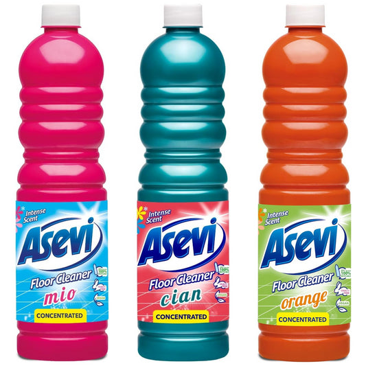 Asevi Cleaning Products 3Pcs Floor Cleaner Bundle Surface Liquid Dirt Remover 1L