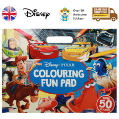 Disney Pixar Colouring Fun Pad With Amazing Stickers For Kids Childrens Girl Boy