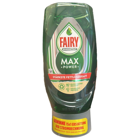 Fairy Max Power Washing Up Liquid Kitchen Dish Grease Cleaner Original 370ml