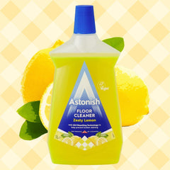 Astonish Floor Cleaner Zesty Lemon Fragrance Liquid 1L Dirt Repelling Technology
