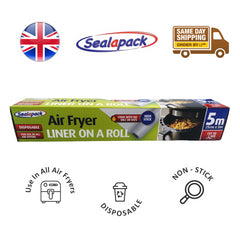 Sealapack Non-Stick Disposable Air Fryer Liner Roll Long Sheet 25Cm X 5M