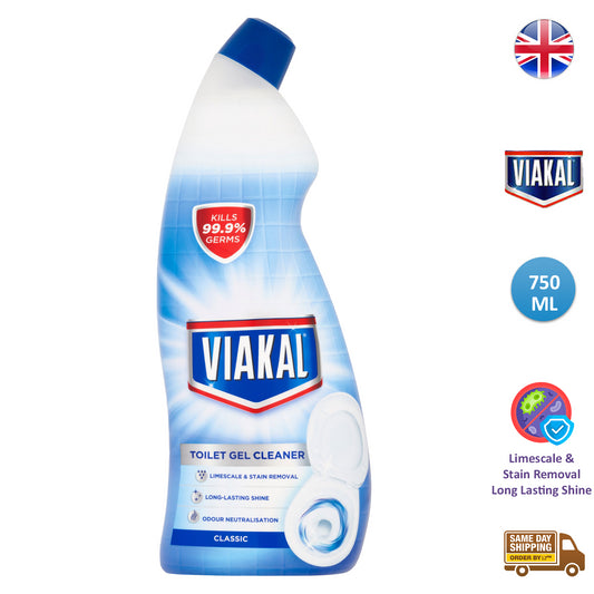 Viakal Classic Toilet Gel Cleaner Surface Limescale Stain Remover 750ml