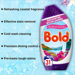 Bold Laundry Detergent Gel For Clothes Enchanted Wildflower 31W 1023ml