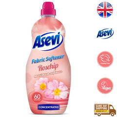 Asevi Clothes Fabric Softener Rosehip Laundry Liquid Long Last 60 Washes 1.38L