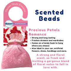 Airpure Scented Beads Air Freshener Drawer Wardrobes Car Precious Petals Romance