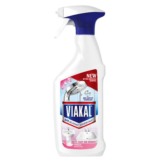 Viakal Fresh Limescale Dirt Cleaner Stain Remover Spray Sink Shower 500ml