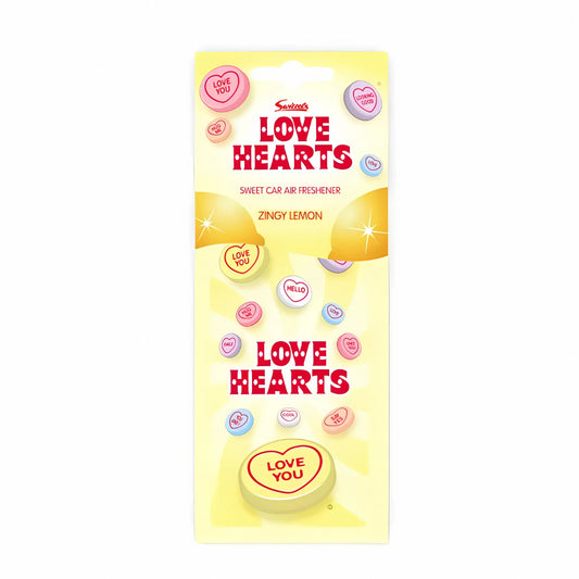 Swizzels Love Hearts Car Air Freshener Zingy Lemon