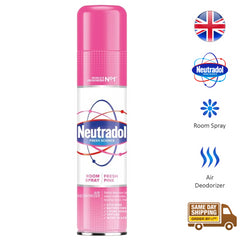 Neutradol Room Aerosol Spray Air Freshener For Kitchen Office Fresh Pink 300ml