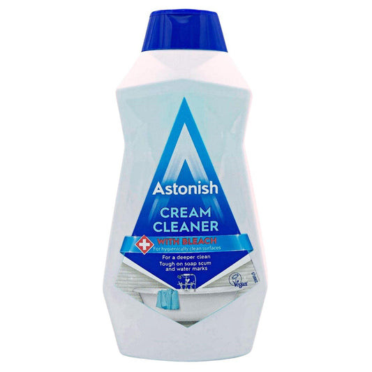 Astonish Cream Cleaner With Bleach Hygienically Surfaces Bathroom Cleaning 500ml